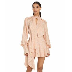 NWT Acler Bradley Cobra Wrap Long Sleeve Mini Dress